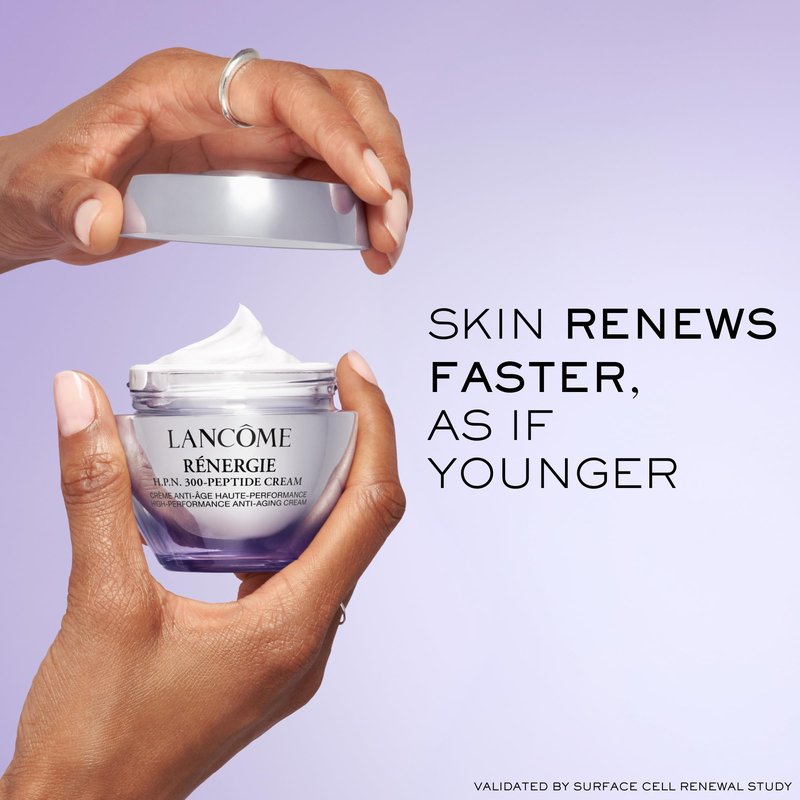 Lancôme Rénergie H.P.N. 300-Peptide Anti-Aging Face Cream with Hyaluronic Acid, Niacinamide & 300 Peptides - Visibly Reduces Wrinkles, Dark Spots & Sagging Skin - Refillable -1.7 Fl. Oz
