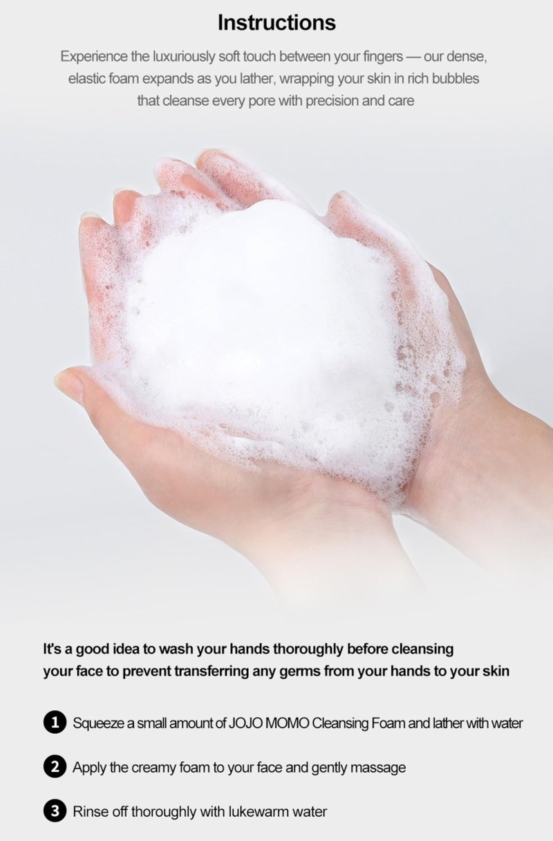Cleansing Foam, 150ml – Gentle K-Beauty face wash for daily makeup removal. Hydrates and deeply cleanses skin. Non-irritating, Made in Korea.