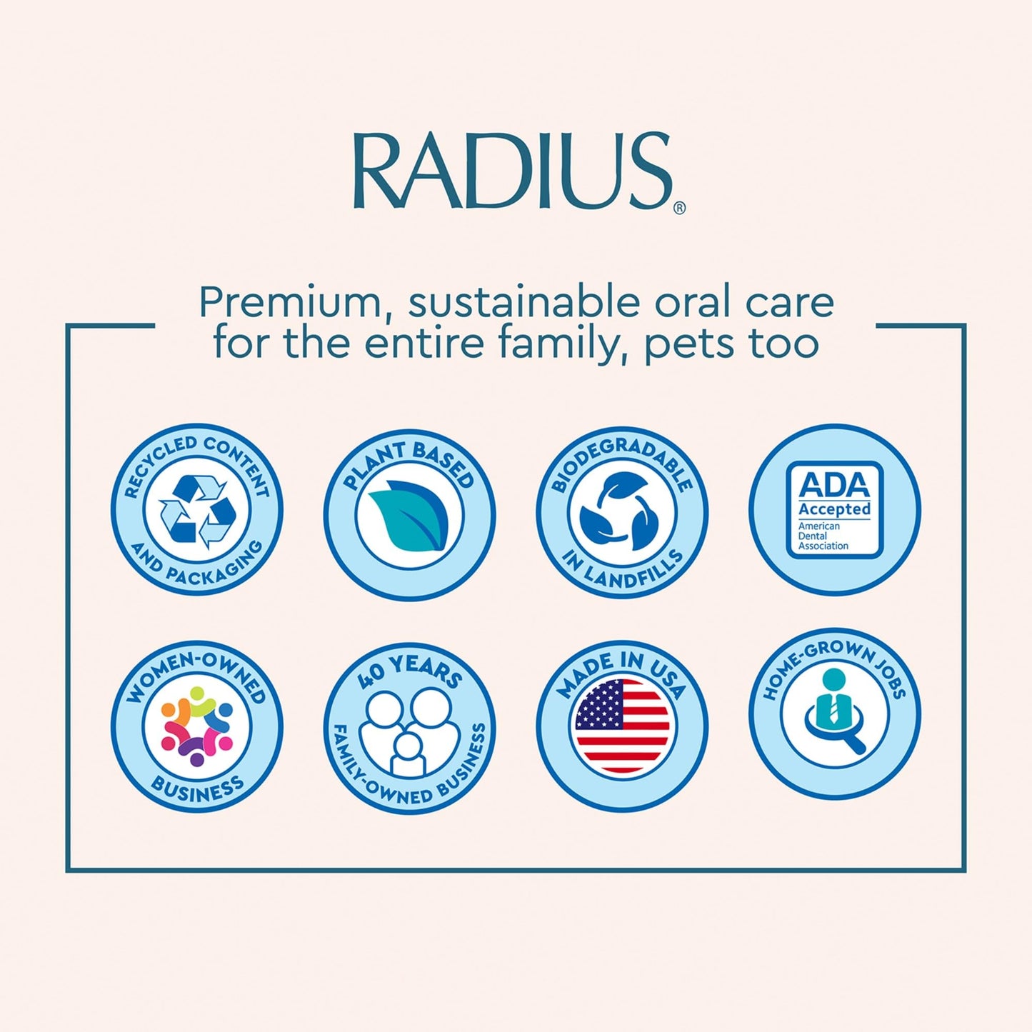 Radius Dental Floss, Sponge Floss, Clove Cardamom, 55 Yards, Vegan & Non-Toxic Oral Care Designed to Help Fight Plaque, Pack of 6