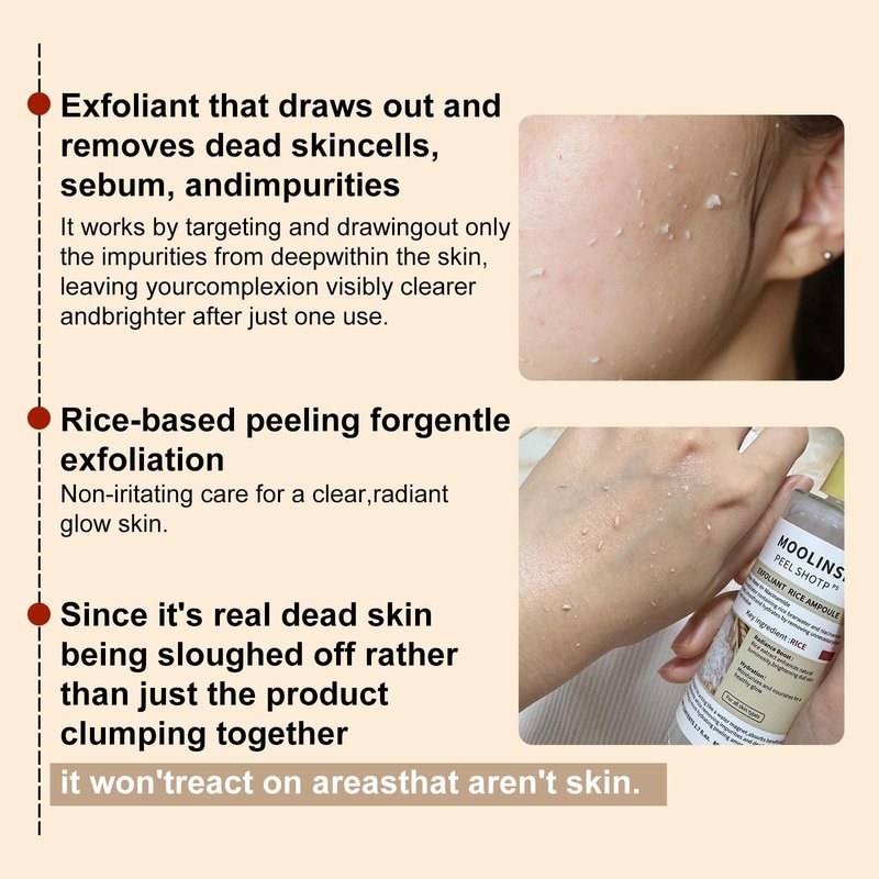 Peel Shot Glow Rice Ampoule Duo Set Day & Night, Gentle Peel + Pore Minimizing & Deep Hydration, Black and White Rice Exfoliant for All Skin Types, 2PCS (White Rice+Black Rice) -A