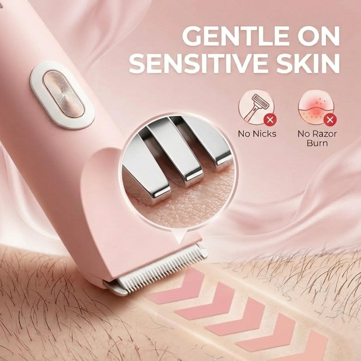 VELOZ 2-in-1 Bikini Trimmer for Women, Dual Head Electric Razor for Bikini Line, Face, Legs & Underarms, IPX7 Waterproof Cordless Shaver for Wet & Dry Use, Gentle Grooming for Sensitive Skin