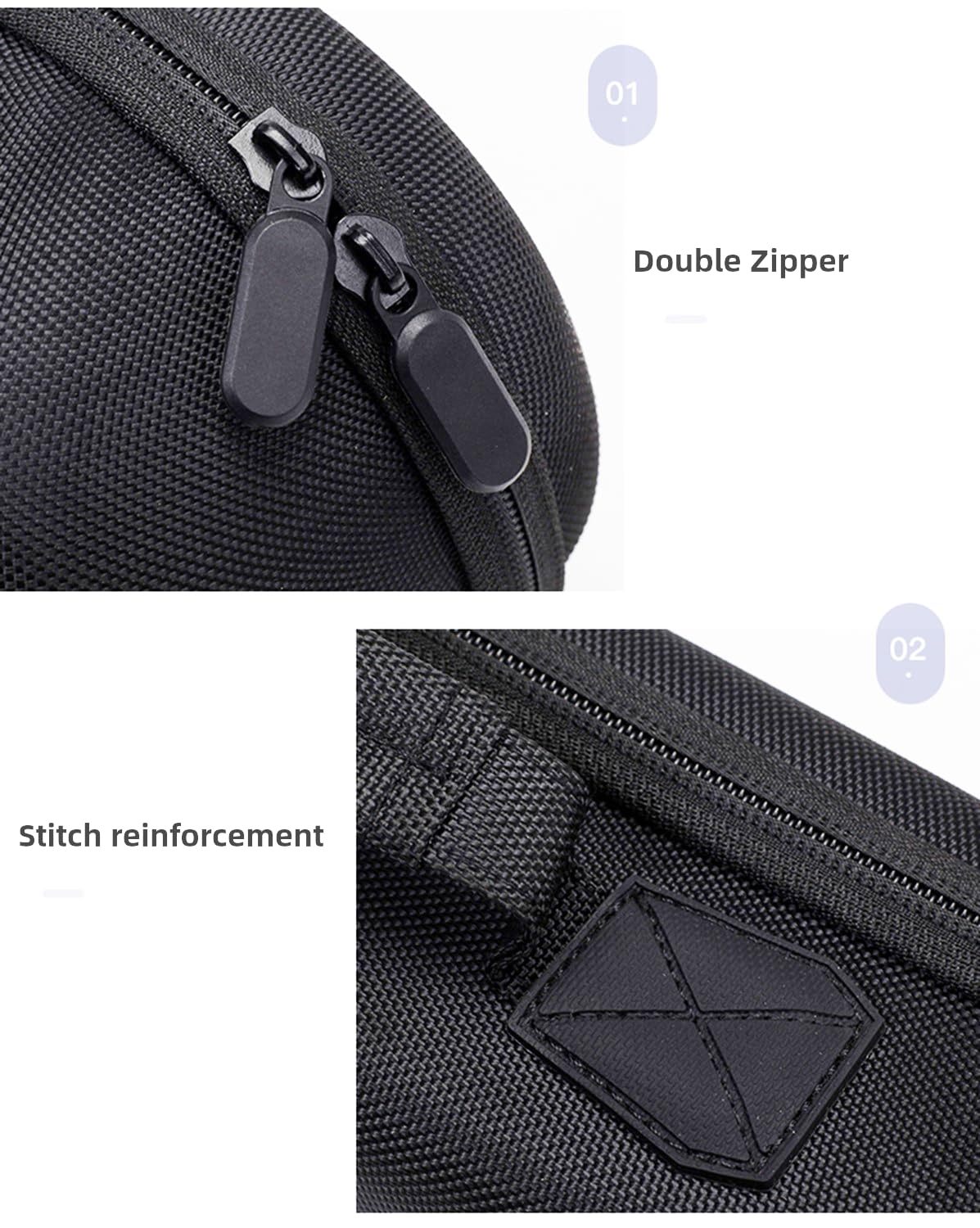 BUBM Travel Case for Airstrait Straightener/Corrale Styler Straightener,Airstrait HT01 Accessories Tools Hard Case, Waterproof Storage Bag - Black