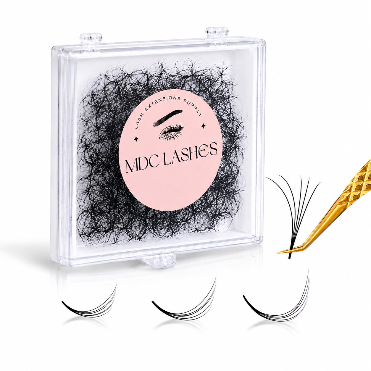 MDC Lashes 500 Promade Fans Eyelash Extensions (7D-0.07CC, 10mm)
