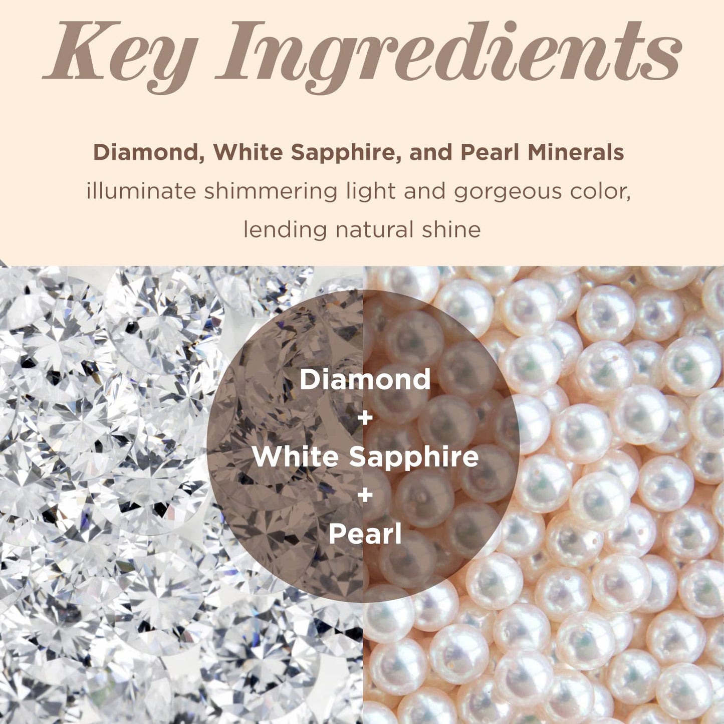 Touch in Sol Metallist Sparkling Foiled Pigment (#1 Cream Peach) - Diamond and Pearl Powders to Create Holographic Look - Dazzling Sparkles Gorgeous Glitter Eye Shadow