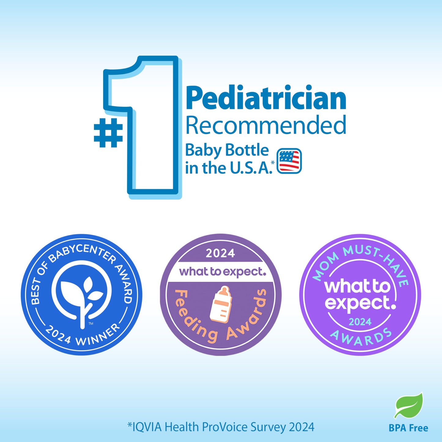 Dr. Brown's Natural Flow Anti-Colic Options+ Wide-Neck Baby Bottles 9 oz/270 mL, with Level 1 Slow Flow Nipple, 4 Count, 0m+