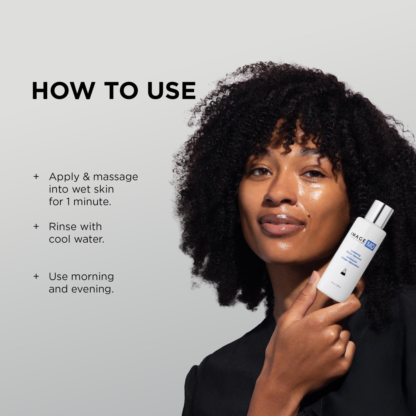 IMAGE Skincare MD Restoring Facial Cleanser, Face Wash with Salicylic Acid to Exfoliate and Smooth, 4 Fl Oz