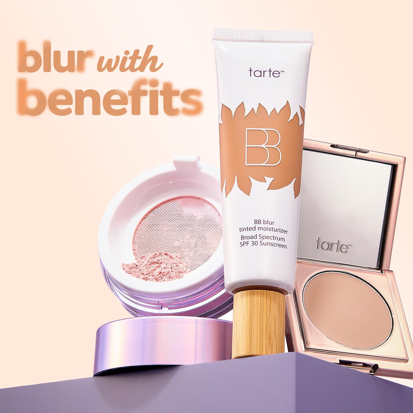 tarte BB blur tinted moisturizer Broad Spectrum SPF 30 – Medium Buildable Coverage with Natural Lightweight Matte Finish, Vegan & Cruelty-Free, full size, tan