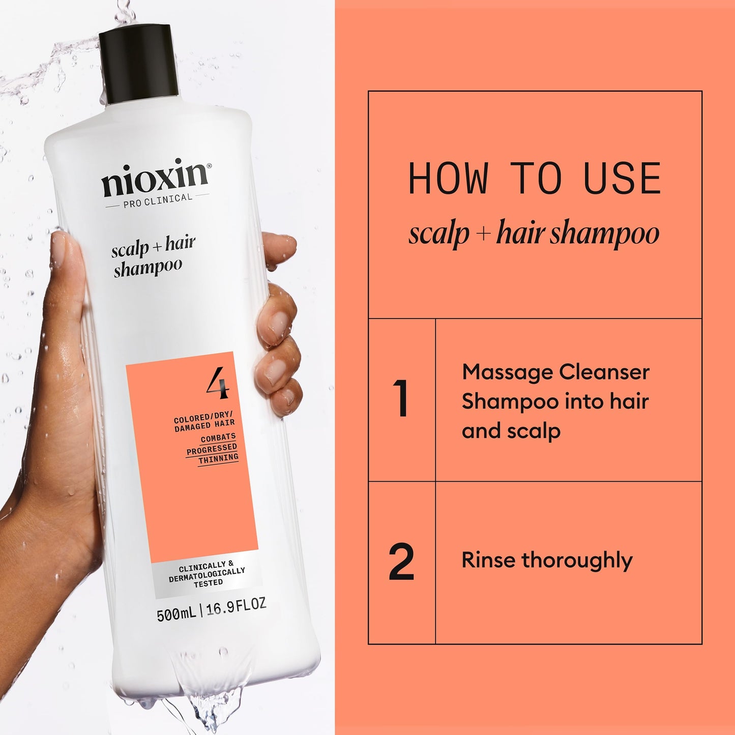 NIOXIN System 4 | Scalp Care | Thickening Shampoo | Colored Damaged Hair
