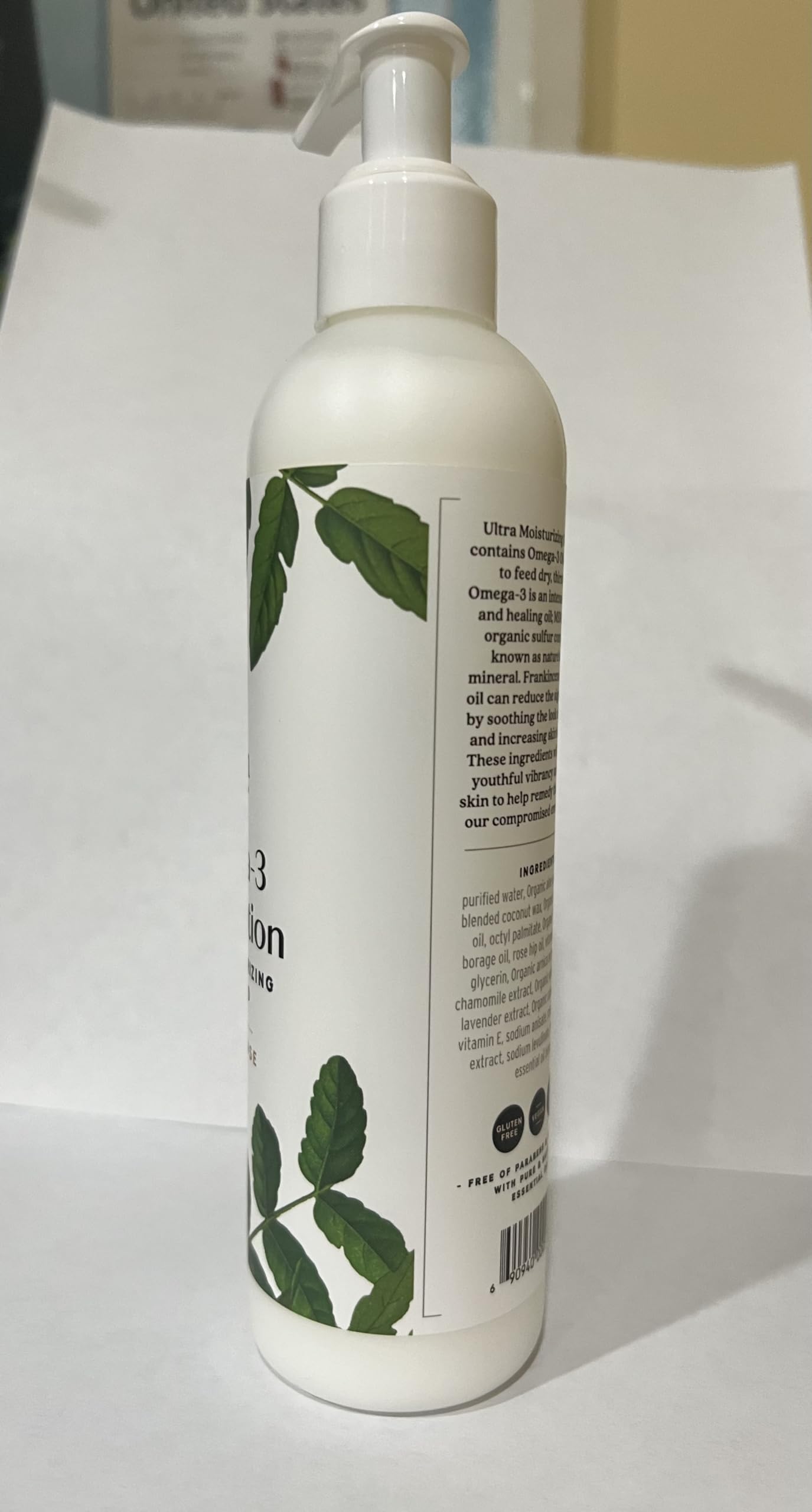 Griffin Remedy Omega-3 Body Lotion-Frankincense Essential Oils and Organic MSM, Ultra Moisturizing, All Natural, Paraben Free, Sulfate Free 8 fl oz