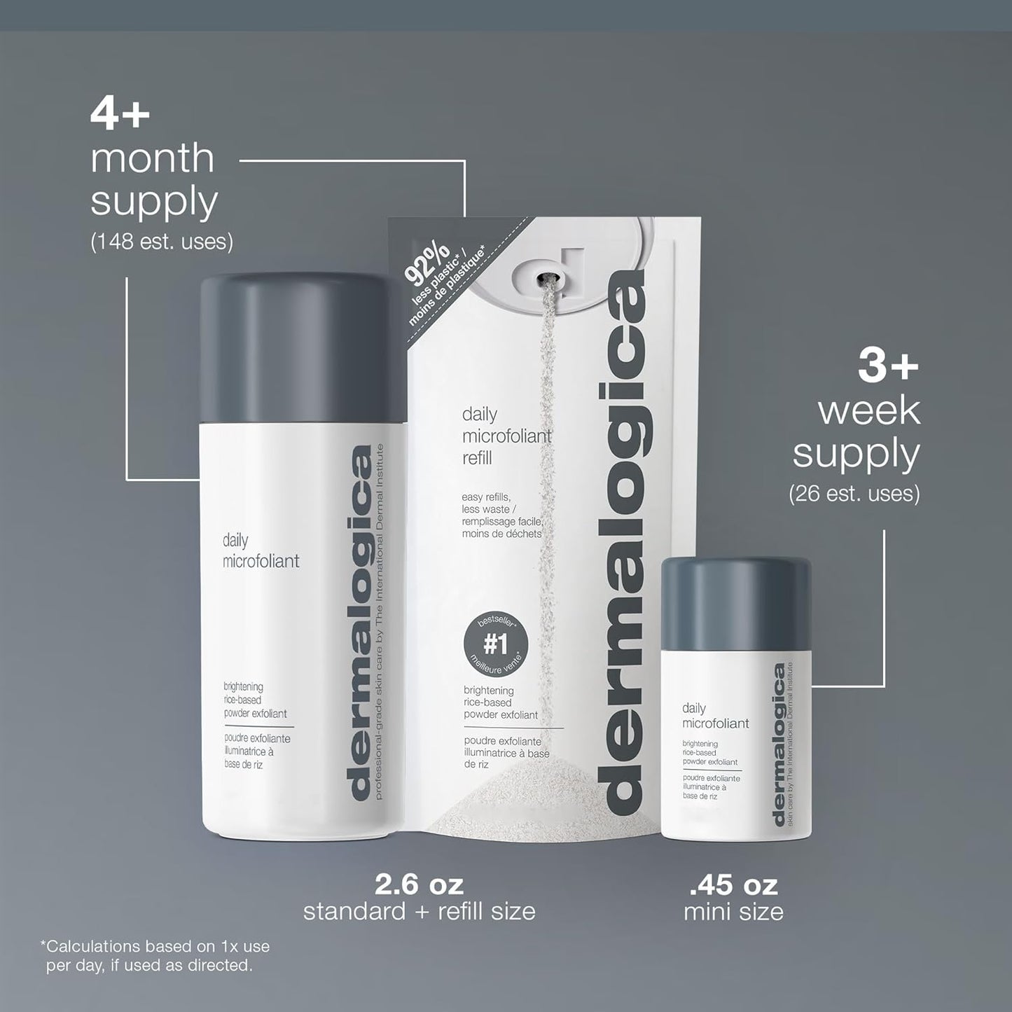 Dermalogica Daily Microfoliant - Face Exfoliator Powder with Salicylic Acid & Papaya Enzyme | Brighter, Smoother Skin