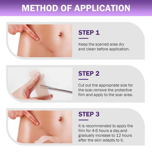 Silicone Scar Sheets, Hyaluronic Acid Nano Repair Tape, 2 Roll Silicone Scar Tape 1.6”x 60” Roll/1.5m, Silicone Scar Sheets for Surgical Scars,Scar Away Silicone Scar Sheets