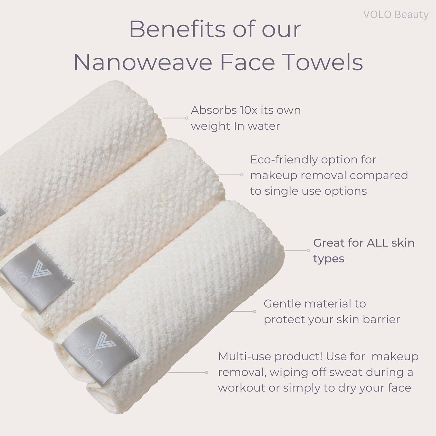 Hero Cloud Pink Face Towel - Reusable Microfiber Makeup Remover & Washcloths | Ultra Soft, Absorbent 3PK