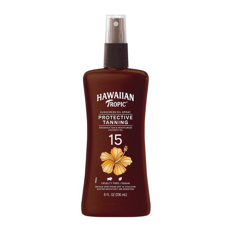 Hawaiian Tropic After Sun Body Butter & Tanning Oil Spray SPF 15 | Coconut Oil, 8oz