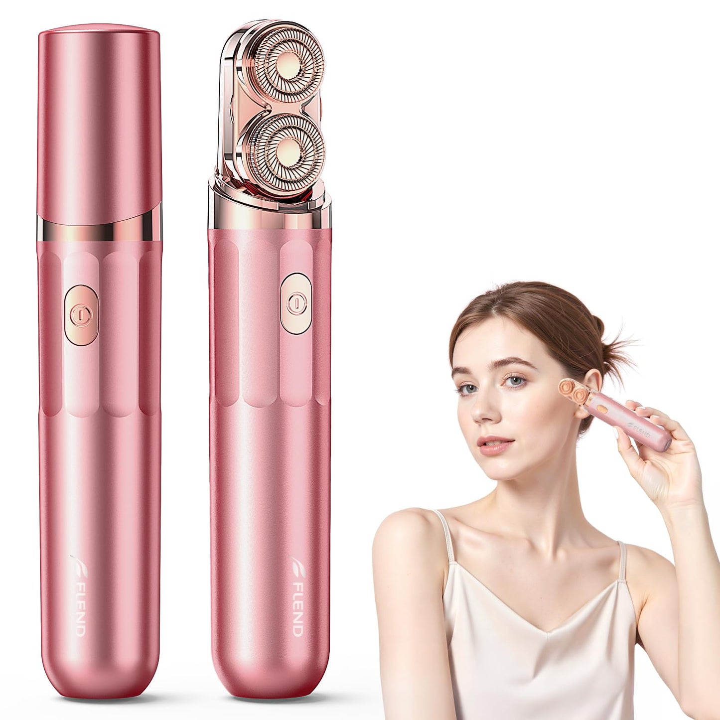 Epilator,2 in 1Epilator for Women Rechargeable,Womens Electric Shaver with LED Light,Hair Removal for Women Legs/Face/Bikini/Arms,Smooth Epilator Trimmer Travel Kit Set,Hair Removal Area Upgrade