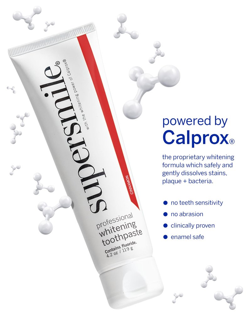 Supersmile Whitening Toothpaste with Fluoride - Clinically Proven to Whiten Teeth Up to 6 Shades, Strengthen Enamel - No Sensitivity, Icy Mint, 4.2 oz