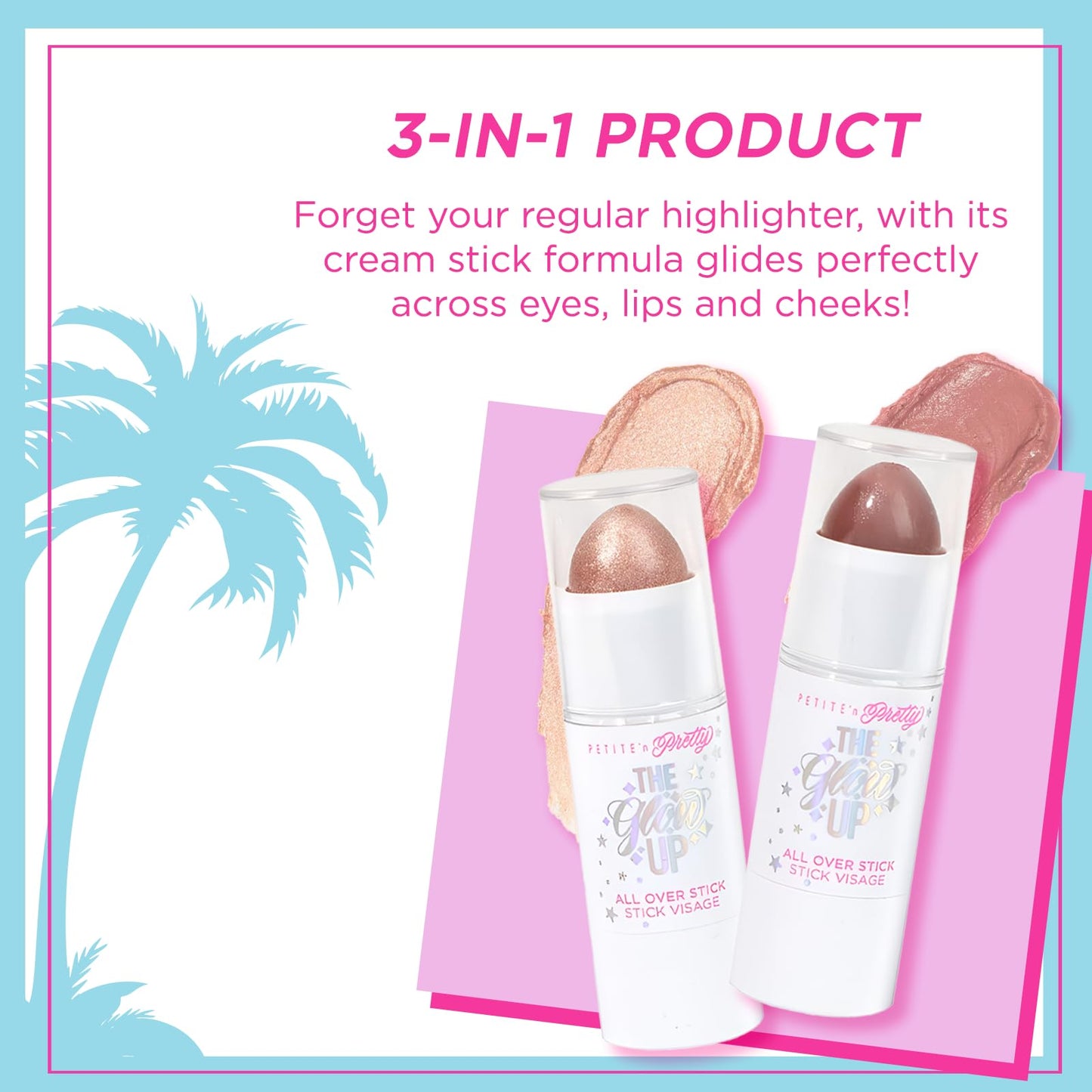 Petite 'n Pretty - Double the Glow All Over Stick Duo for Kids, Children, Tweens and Teens - Made in the USA (Double the Glow)