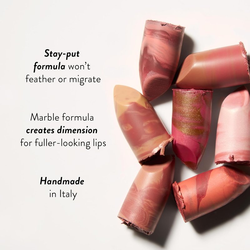 Italian Marble Sheer Lipstick - Berry Vanilla + Invisible Color Locking Lip Liner - Clear