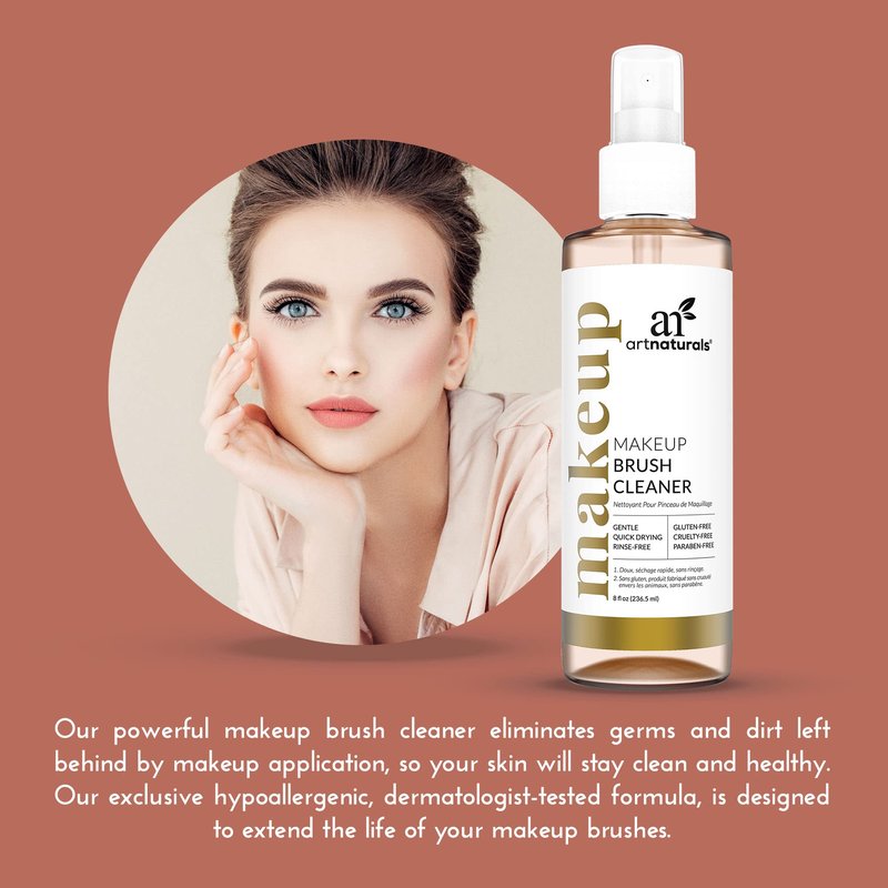 Artnaturals Makeup Brush Cleaner, Rinse Free, 8 fl oz (236 ml)