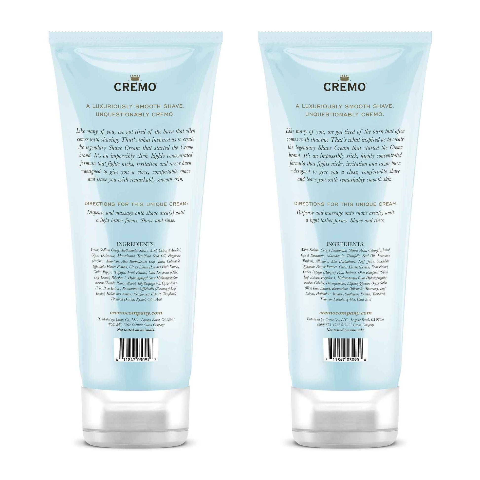 Cremo Womens Shaving Cream Sensitive Skin, Moisturizing, Vanilla & Orchid, Ultra-Slick Shave Cream for Women, Fights Nicks, Cuts and Razor Burn, 6 Fl Oz (Pack of 2)