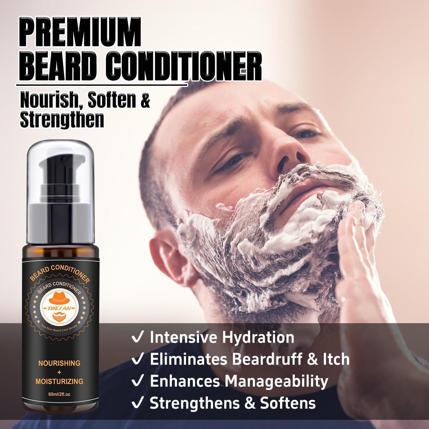 XIKEZAN Fathers Day Gifts for Dad Husband,Beard Kit for Men Grooming & Care w/Beard Conditioner, Wash,Oil,Balm,Birthday Valentines Easter Gifts for Mens Him Boyfriend Christmas Stocking Stuffers