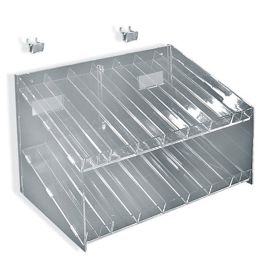 Azar Displays 222987 2-Tiered, 14 Compartment Cosmetic Tray