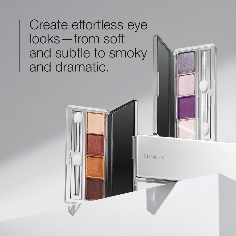 Clinique All About Shadow Eye Shadow Quad | Long Lasting, Crease + Fade Resistant + Safe For Sensitive Eyes, Going Steady, 0.05 Ounce