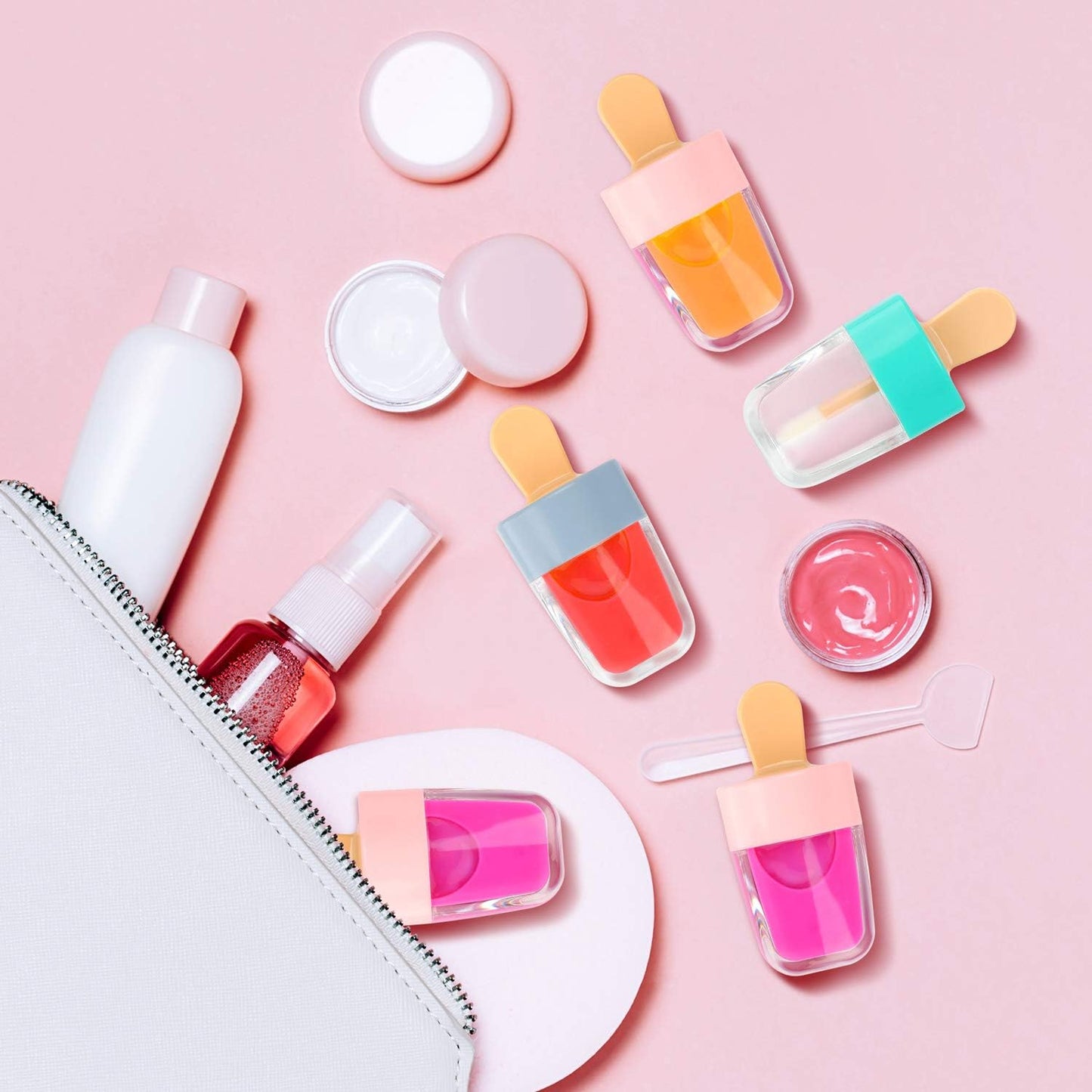 Cute Ice Cream Shaped Lip Gloss Tubes - 30 Pack 8ml Refillable Containers for DIY Projects | Perfect for Small Business