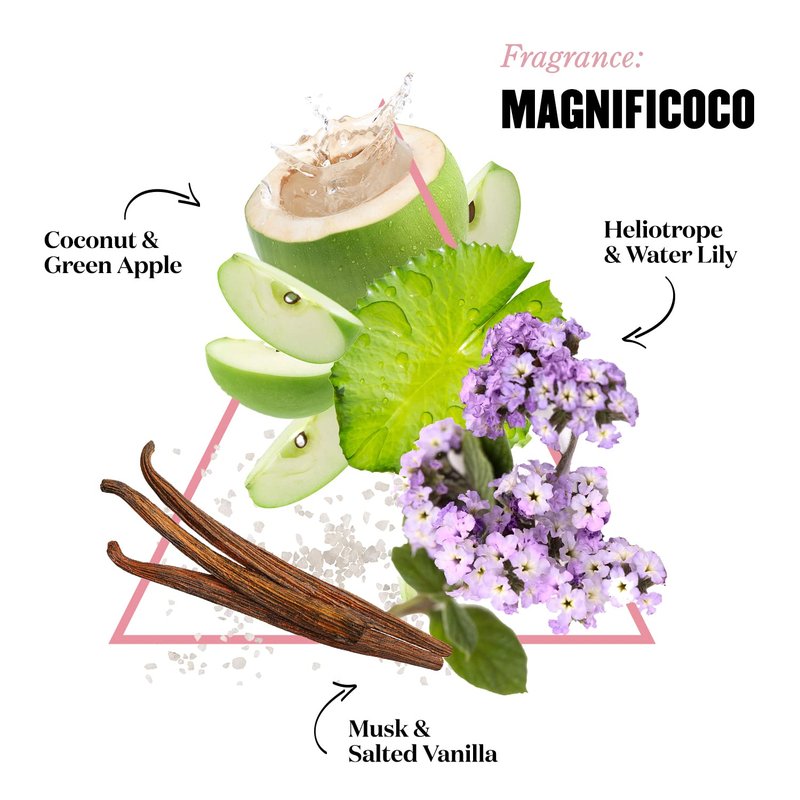 Soap & Glory Magnificoco Buff and Ready Coconut Body Scrub - Smoothing & Buffing Body Scrub - Coconut Scented Body Polish - Brightening with Green Tea Extract (300ml)