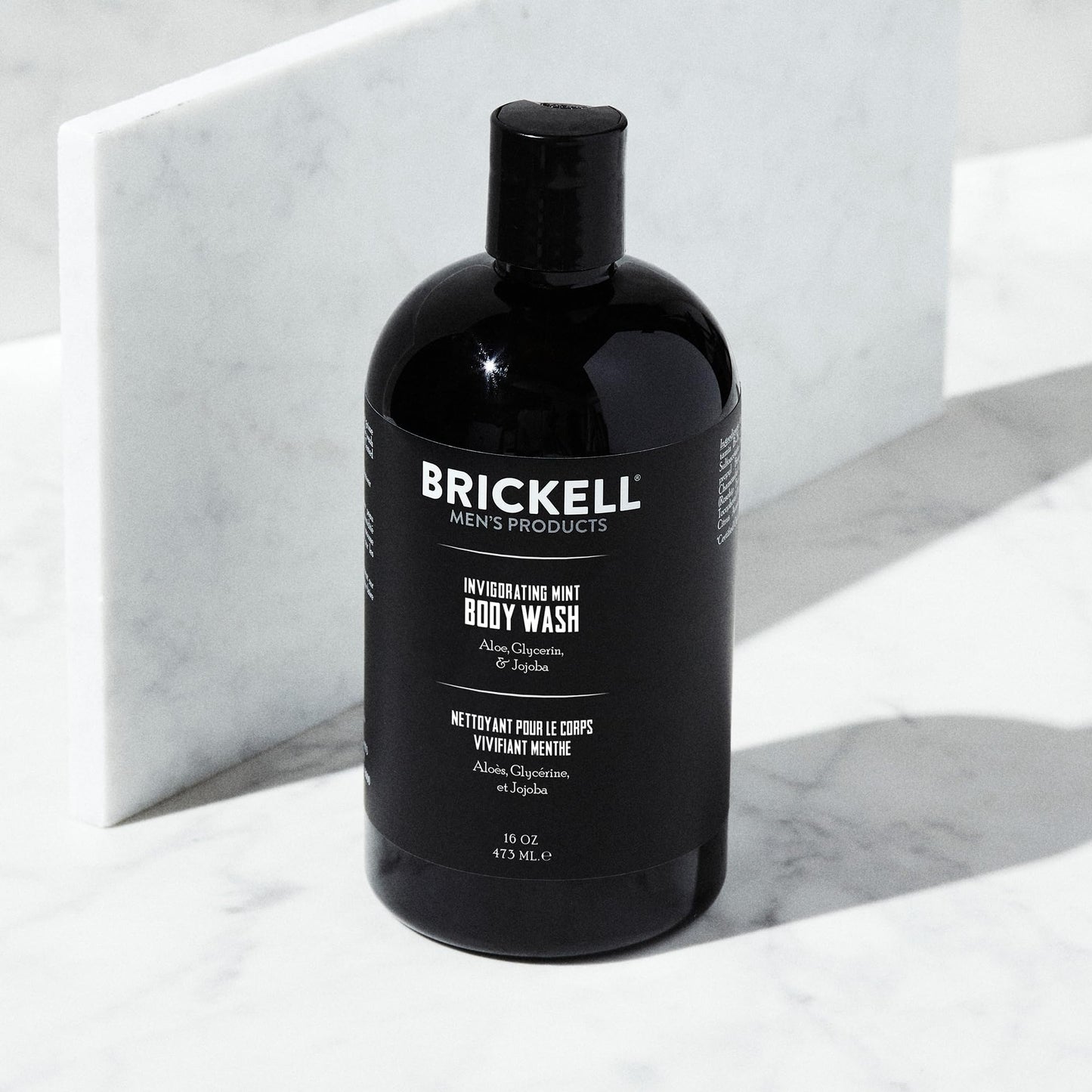 Brickell Men's Invigorating Body Wash for Men, Deep Cleaning Shower Gel with Aloe, Jojoba, and Vitamin E, Scented (Invigorating Mint, 16 oz)