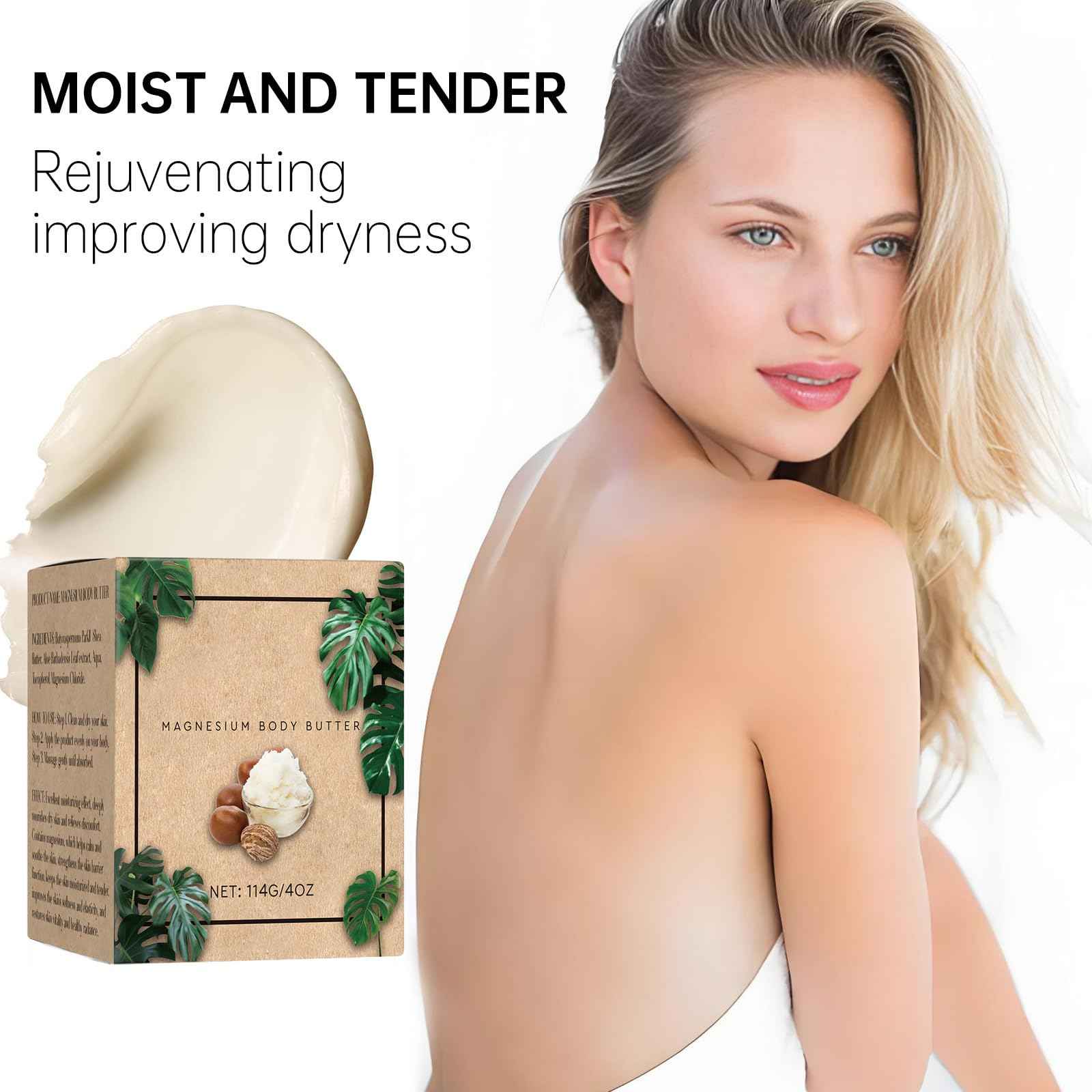 Mama-Bear Neuropathy Cream, Neuropathy Mama Oasis Lotion，Magnesium Body Butter, Magnesium Cream for Neuropathy, Deeply Moisturizes Skin, Keep Soft Smooth, Suitable for All Skin Types 114g/2pcs