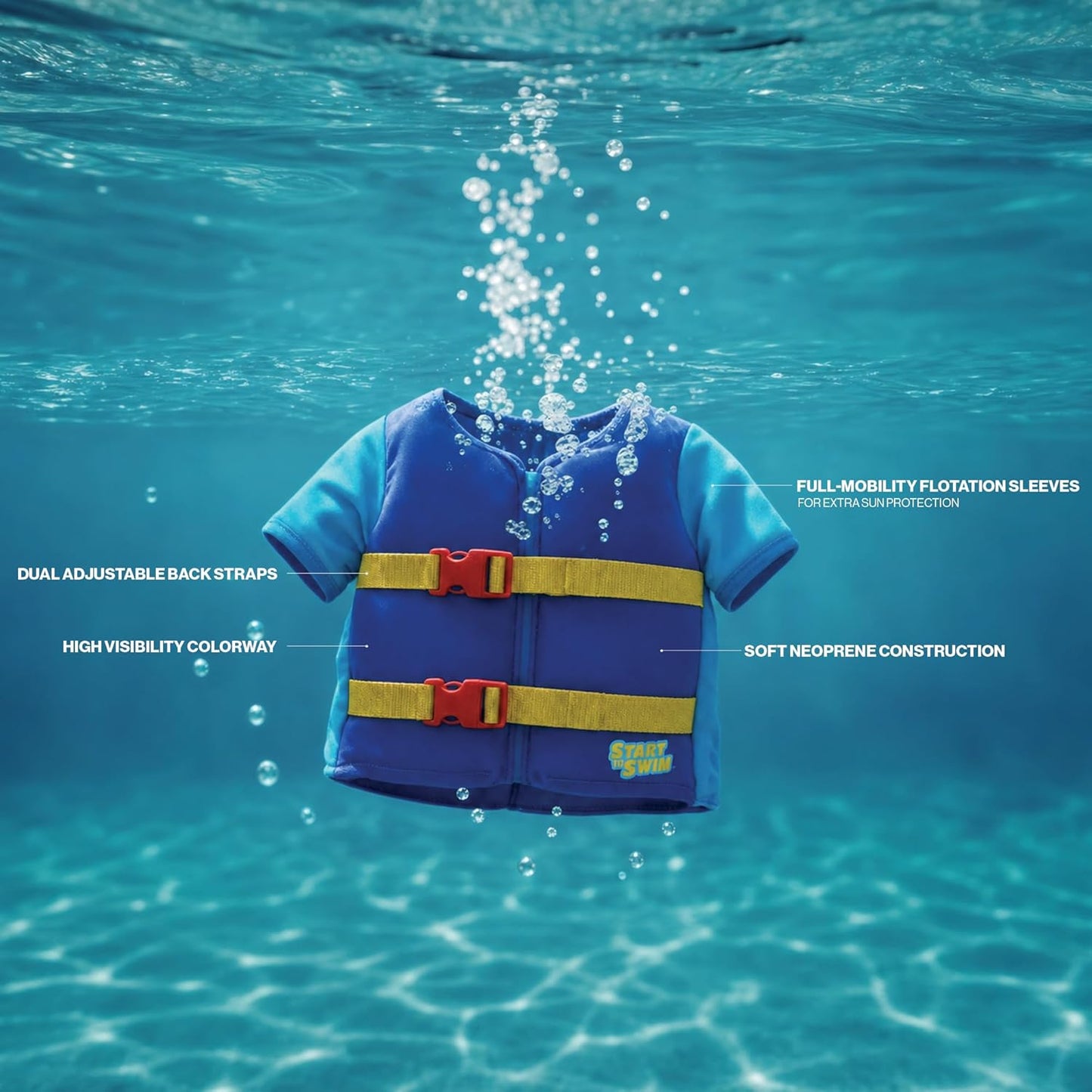 TYR Kid's Flotation Shirt - Coast Guard Approved Neoprene Swim Vest | UPF 50+ Sun Protection for Children 30-50 lbs