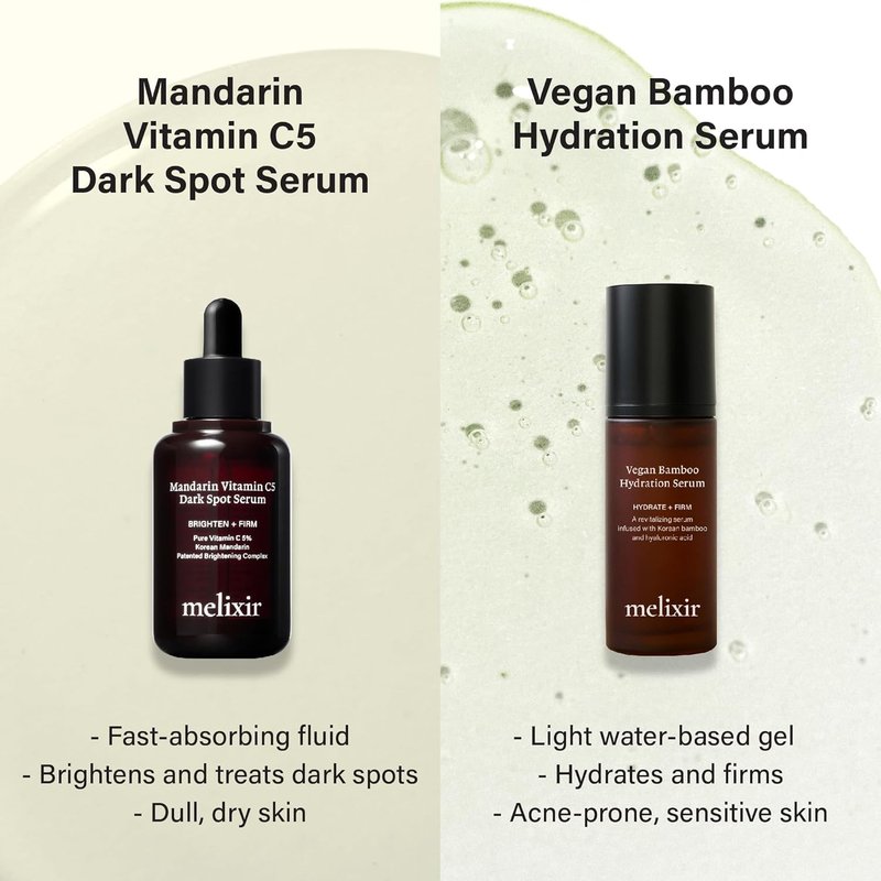 Melixir Mandarin Vitamin C5 Serum - Brightening 5% Ascorbic Acid & Centella Asiatica | 1.0 fl. oz. (30ml)