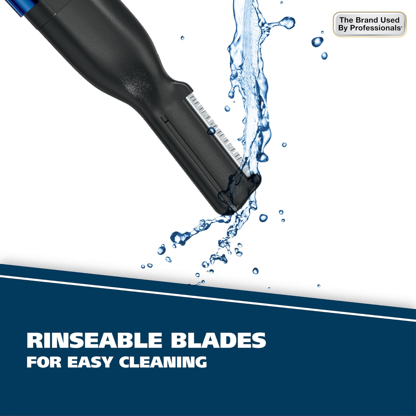 Wahl Lithium 2 in 1 Battery Pen Detail Touch Up Trimmer for Nose, Ear, Neckline, Eyebrow, & Other Detailing - Blue - by The Brand Used by Professionals - Model 5643-200