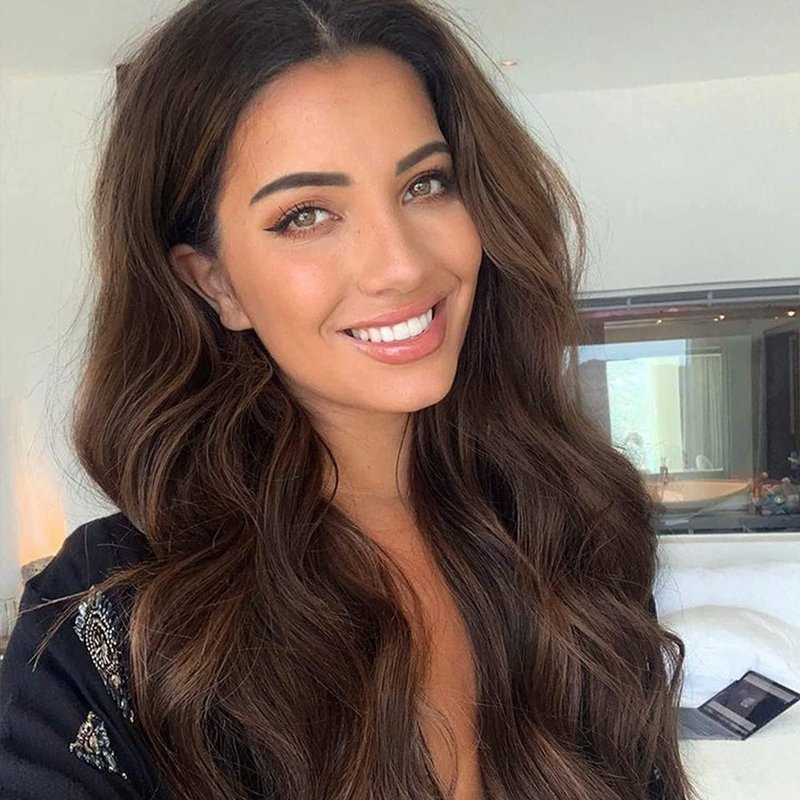 RainaHair Brown Long Body Wave Lace Front Wigs Synthetic Realistic Soft Wig Heat Resistant Daily Wear Replacement 180 Density 24 Inch
