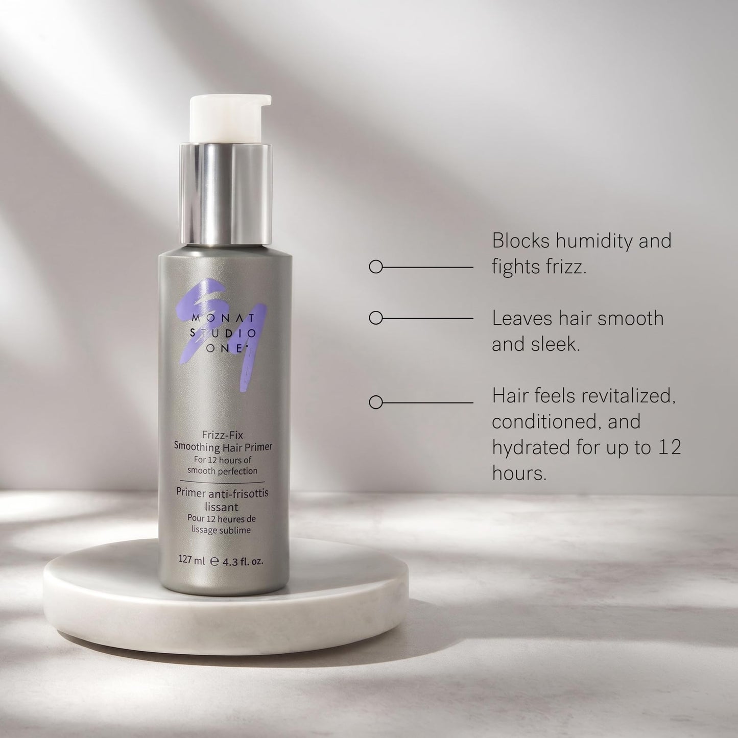MONAT Studio One™ Frizz-Fix Leave-In Smoothing Hair Primer – Extended Style Duration – Easy Application – Daily Use – Color-Safe – Lightweight Formula