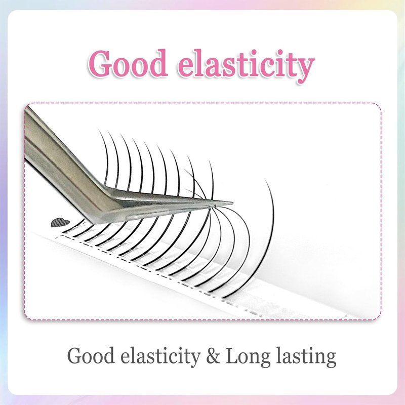 Manga Lashes | Premade Spike Eyelash Extensions for Cosplay - C/D Curl, Thick Wet Look, Black Spike, 0.07-D-Mix 8-15mm