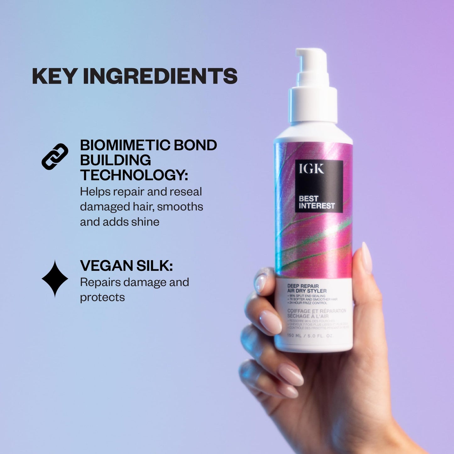 IGK Best Interest Deep Repair Air Dry Styler 150 ml / 5 oz