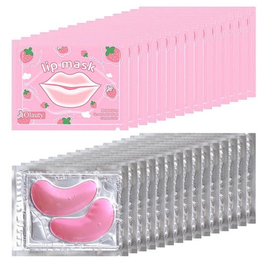30 Pairs Eye Masks & Lip Masks, Under Eye Patches for Puffy Eyes, Moisturizing Lip Mask Pink Pads, Reducing Fine Lines, Bridal Shower Gifts, Graduation Gifts, Wedding Bridesmaid Gifts, Bulk Gifts
