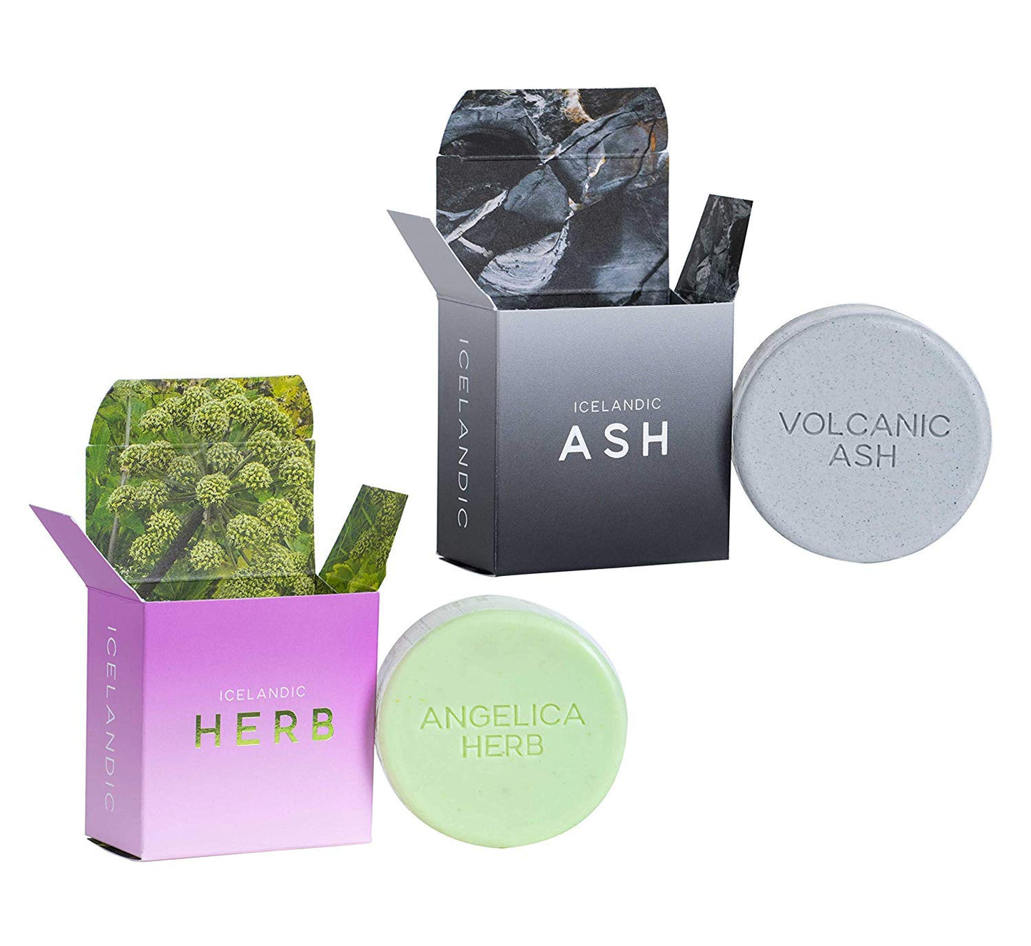 Hallo Sapa (Hello Soap) Volcanic Ash Bar Soap and Angelica Herb Soap/TWO PACK 4.3oz soap