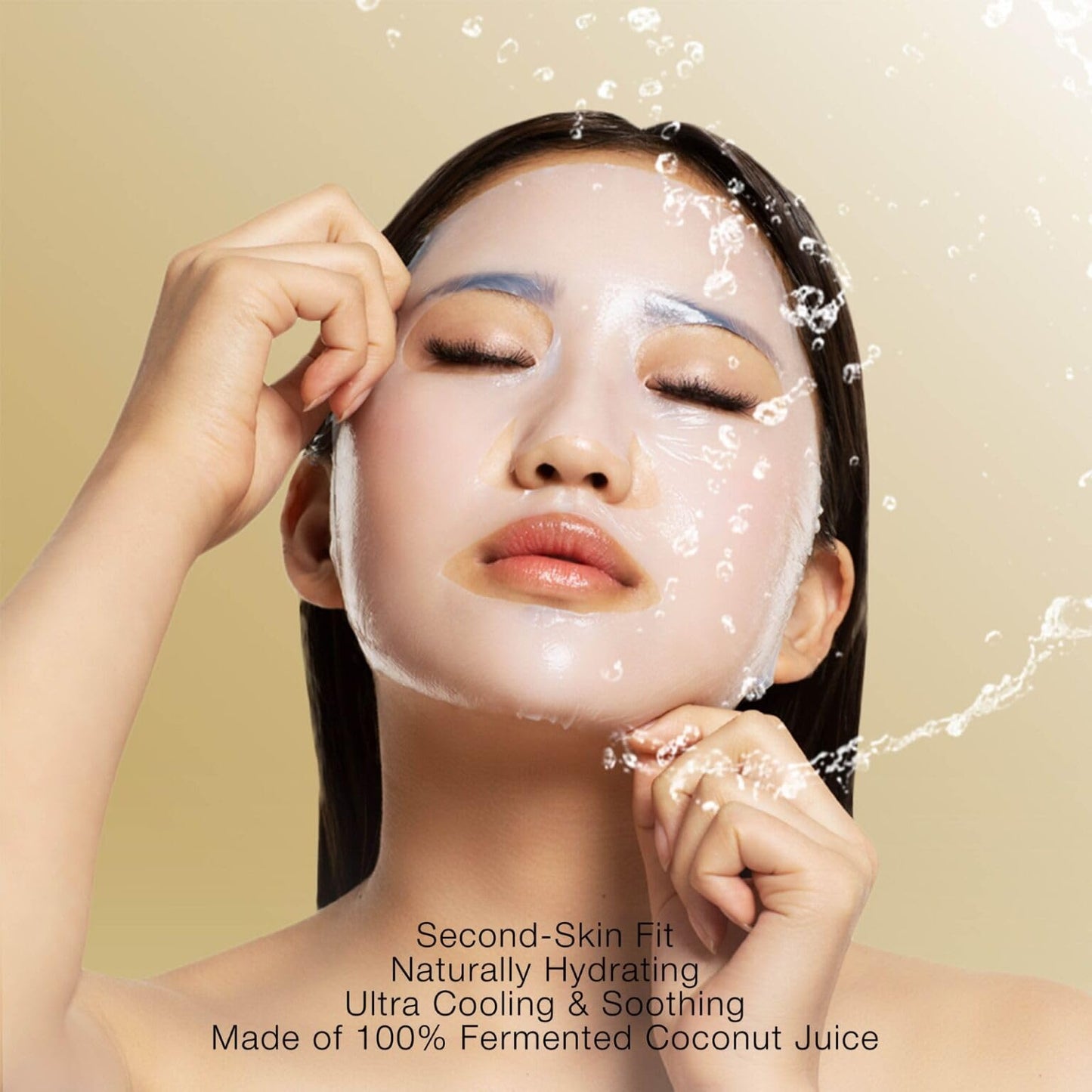 STARSKIN VIP Gold Mask Face, Coconut Bio-Cellulose Revitalizing Face Mask for all Skin Types, Korean Skin Care, Instant Hydration and Plump, Moisturizing and Nourishing, K-Beauty (Pack of 1)