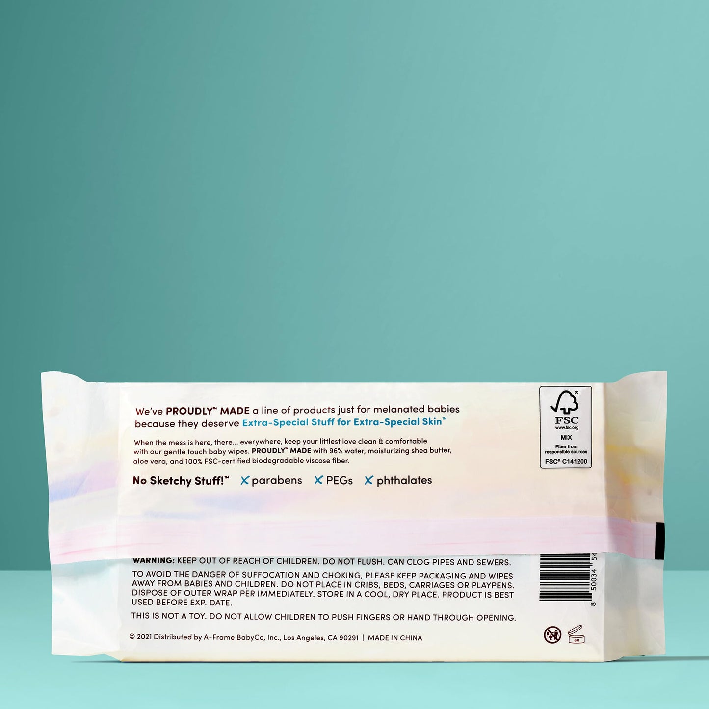 PROUDLY Gentle Touch Baby Wipes, Unscented & Hypoallergenic Wipes for Black & Brown Babies' Skin Care, 672 Count (12-Pack)