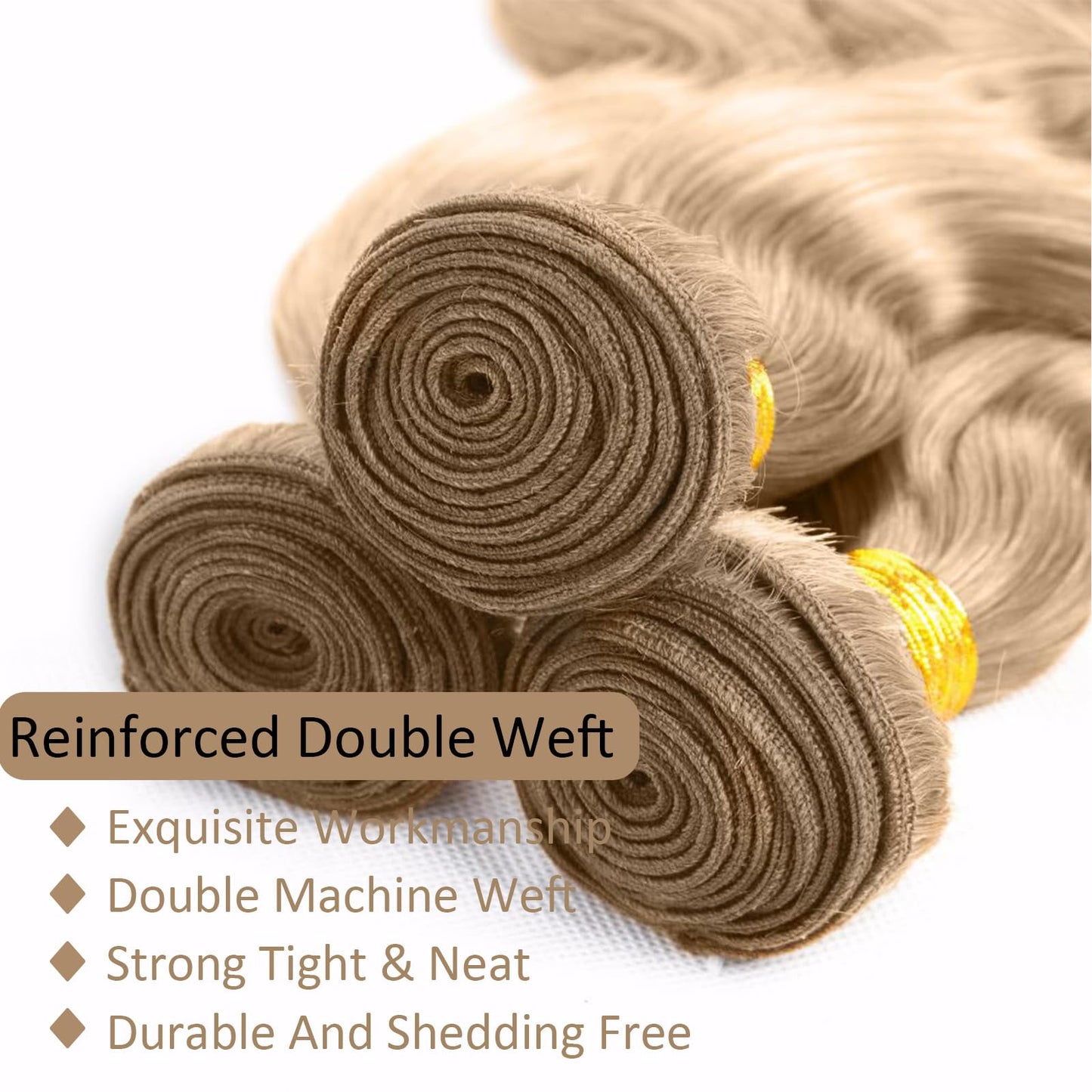 Habiliana Bundles Human Hair 08 10 12 Inch P1B/27 Human Hair Bundles 12A Unprocessed Brazilian Virgin Quick Weave Hair Extensions for Black Women
