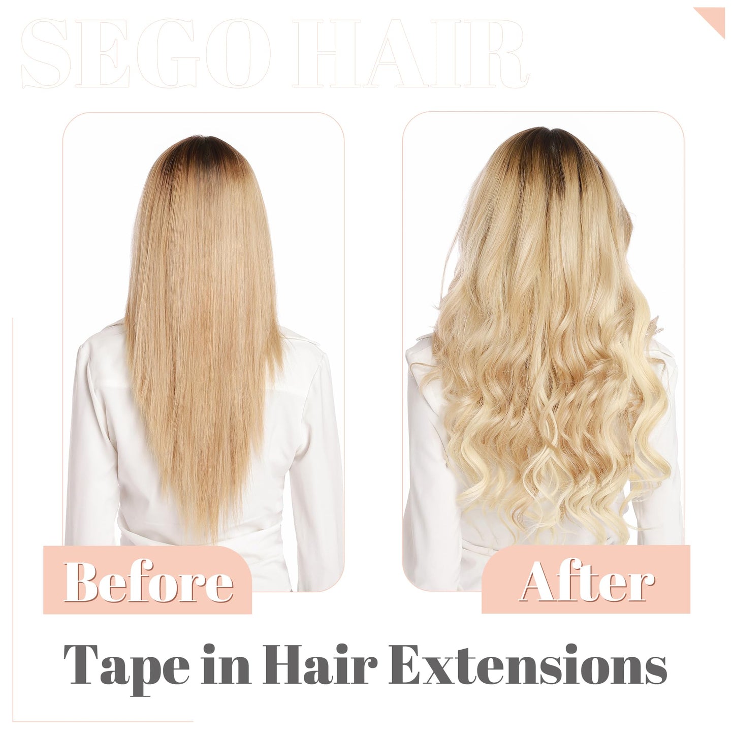SEGO Tape In Hair Extensions Human Hair, 20pcs 40g 14 Inch Dark Brown Remy Straight Human Hair Tape In Extensions for Women -#02 Dark Brown
