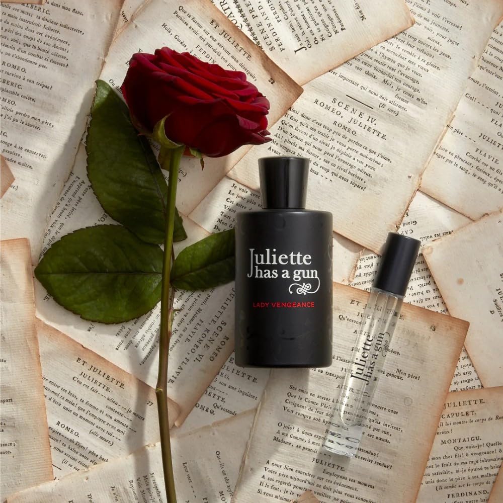 Juliette Has a Gun Lady Vengeance Eau de Parfum – Elegant Rose Travel Perfume for Women – Bulgarian Rose, Patchouli, Vanilla – Rich, Seductive Floral