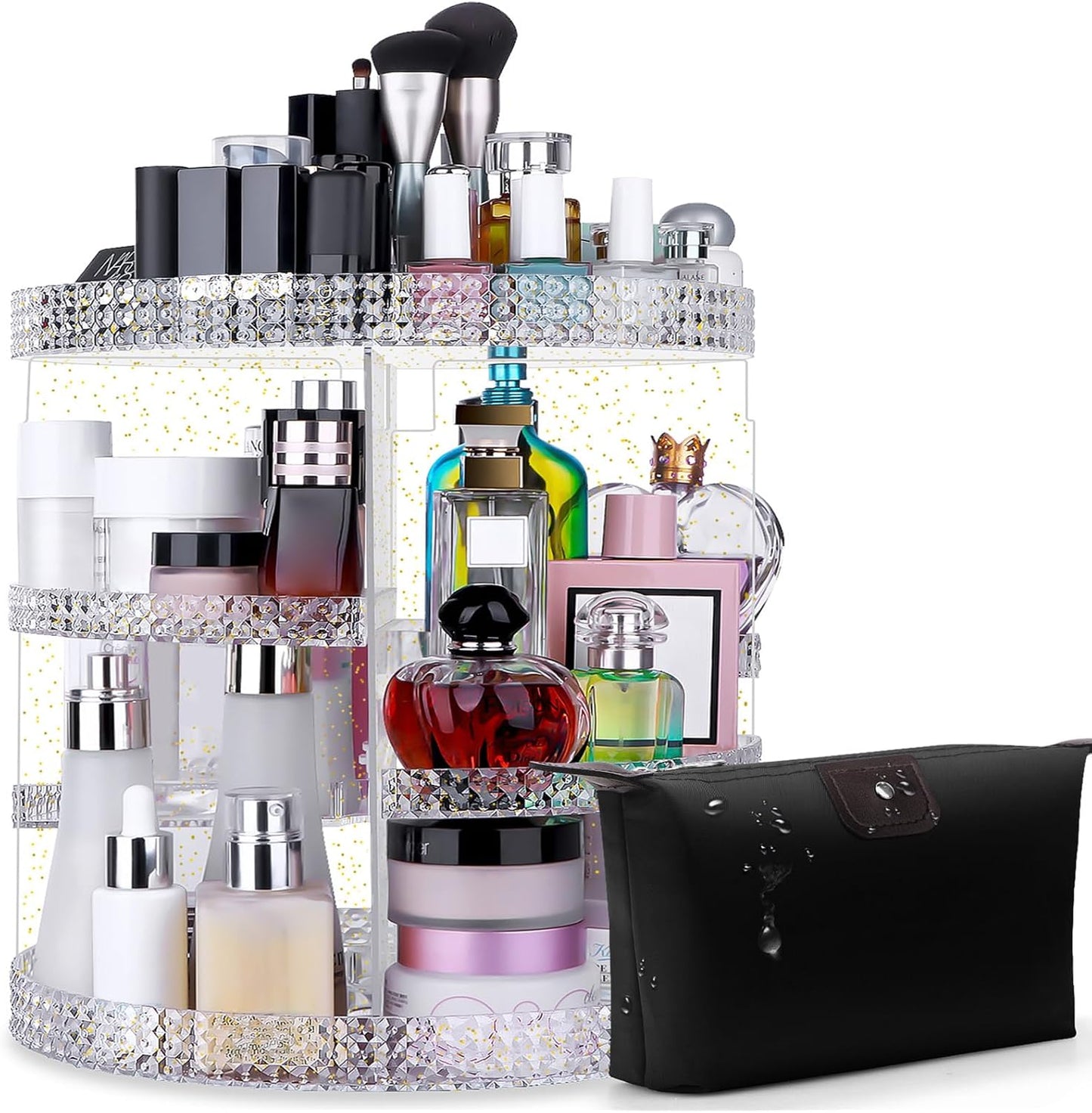 Awenia Makeup Organizer - 360-Degree Rotating Adjustable Storage | 7 Layers Large Capacity for All Cosmetics