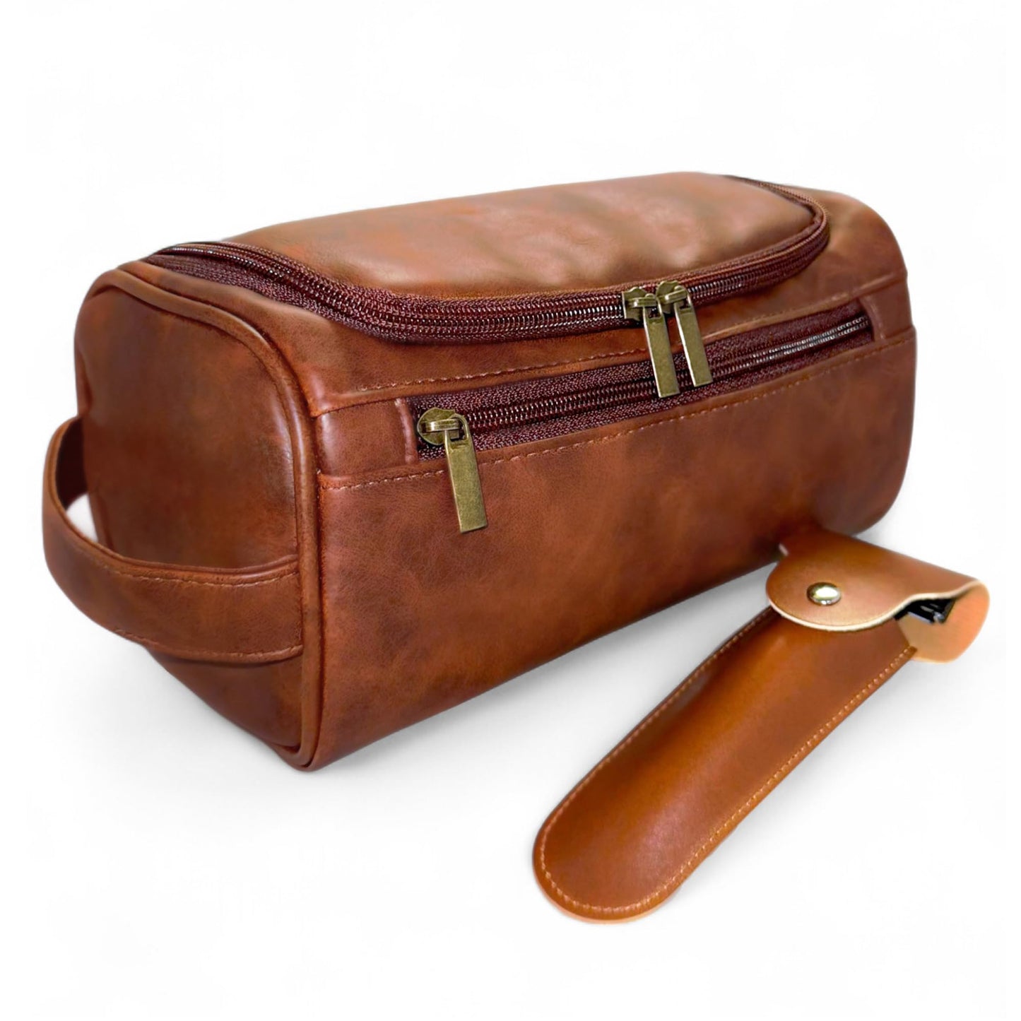 Mens Travel Bag Toiletry with Razor Travel Case-Durable Zippers & Waterproof Lining, Spacious Yet Compact, Hanging Kit for Business Travel, Groomsmen & Dad Gifts-boys toiletry bag