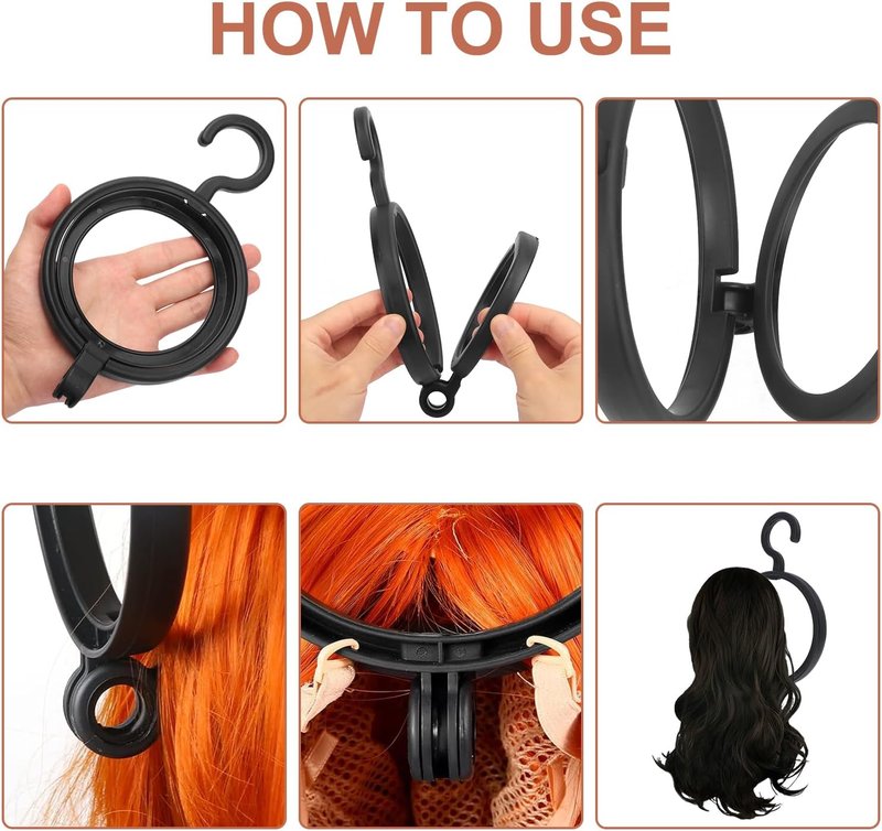 Wig Hanger Storage Solution - 20-Pack Versatile Stand for Organized Display | Portable Wig Holder