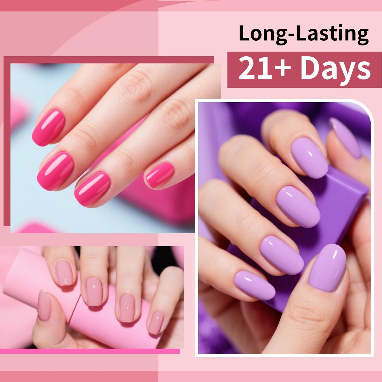 JODSONE 30 Colors Gel Nail Polish Set Same Color Same Bottles 6 PCS of Functional Gel Polish