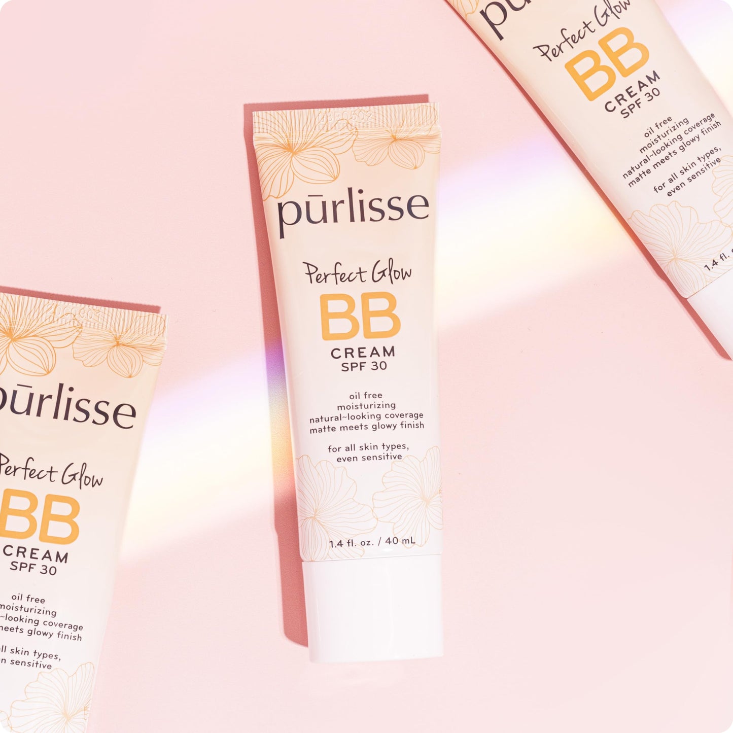 pūrlisse Perfect Glow BB Cream SPF 30 - Luminous Matte Tinted Moisturizer with SPF - Korean Skin Care Formula with Goji & Hawthorn Berry to Hydrate, Brighten & Even Skin - Medium (1.4 oz)