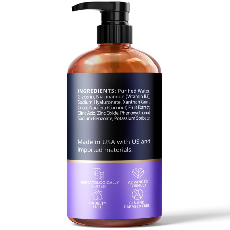10% Niacinamide Serum for Face with Zinc 1% Vitamin B3 Anti-Aging, Advanced Skin Care for Even Tone, Texture and Hydrating Paraben&Fragrance-Free Cruelty Free All Skin Types Made in USA (8 Oz)